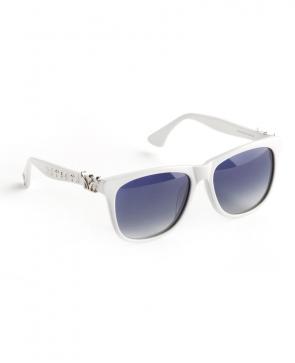 WiGi Atlantean White Frame with Silver Metal Castings Luxury Glasses